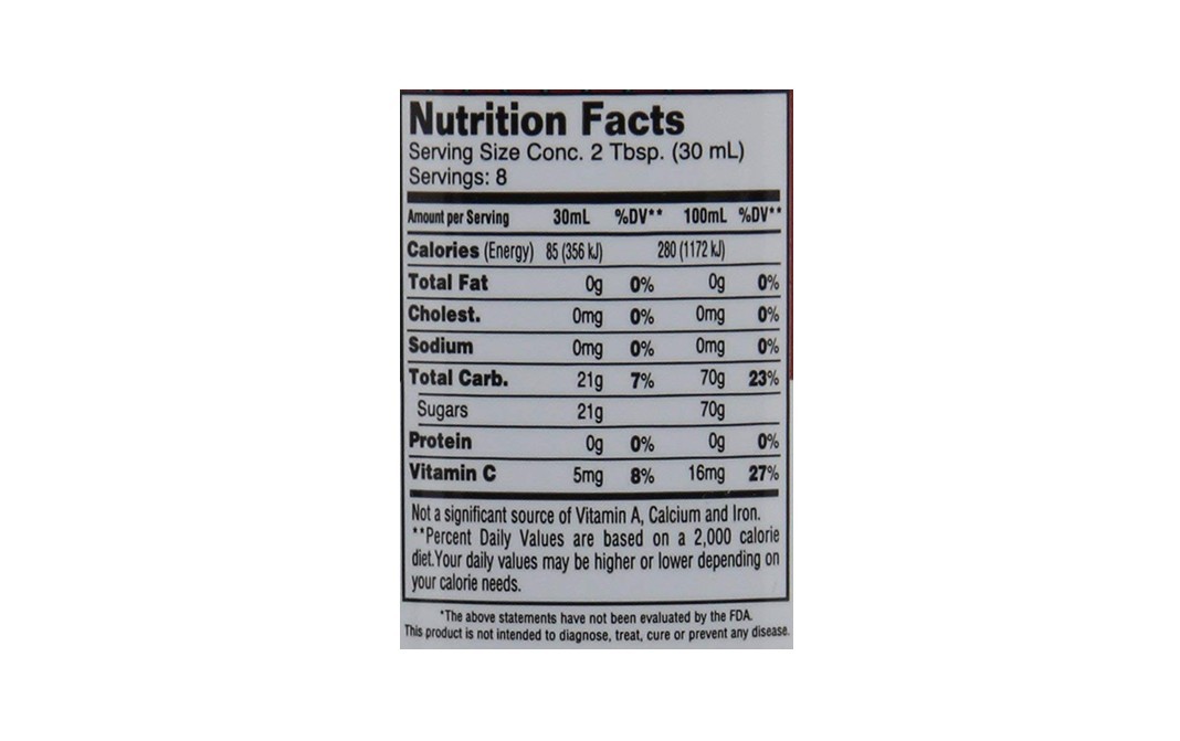 Dynamic Health Pure Cranberry Unsweetened   Plastic Bottle  227 litre